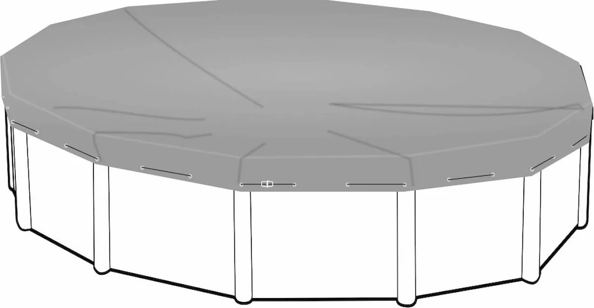 Afdekzeil voor rond zwembad 400 cm (zeilmaat: 460 cm)