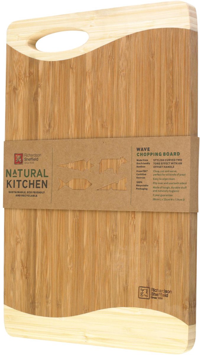   Wave Bamboo Snijplank 38x25x2 cm