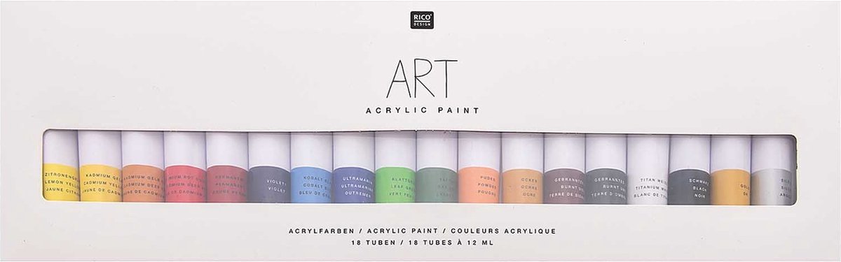 ART ACRYLIC SET BASIC 18 X 12 ML.