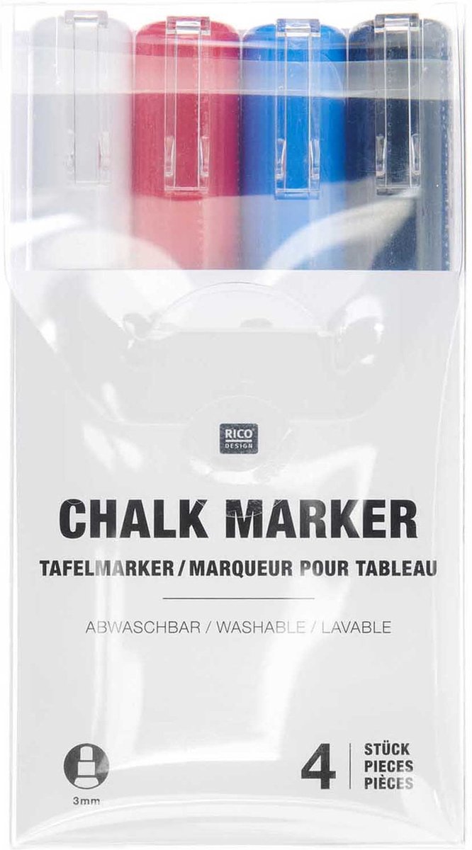 Chalk marker Krijtstiftenset Maritime 4 stuks