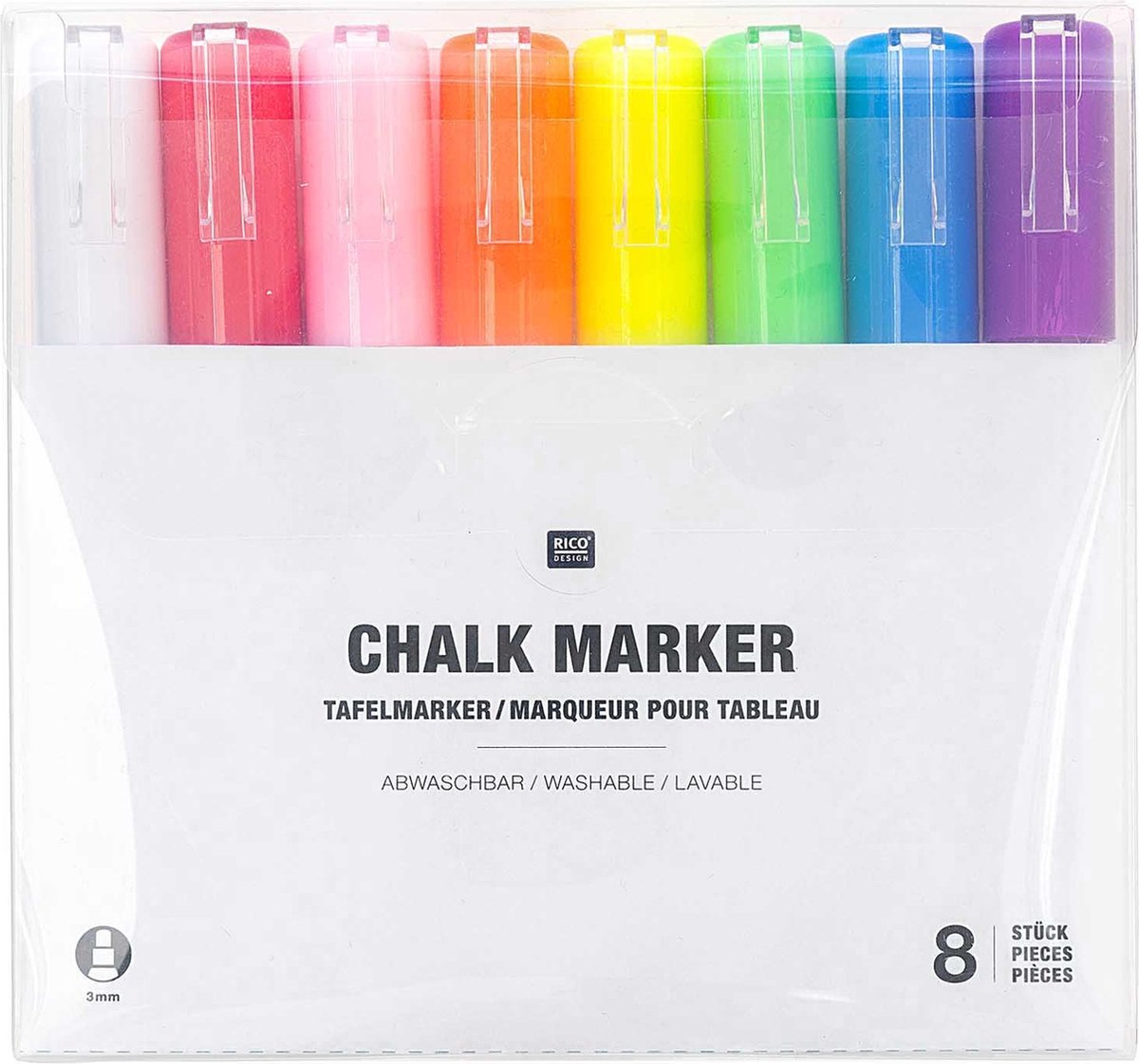 Chalk marker Krijtstiftenset rainbow