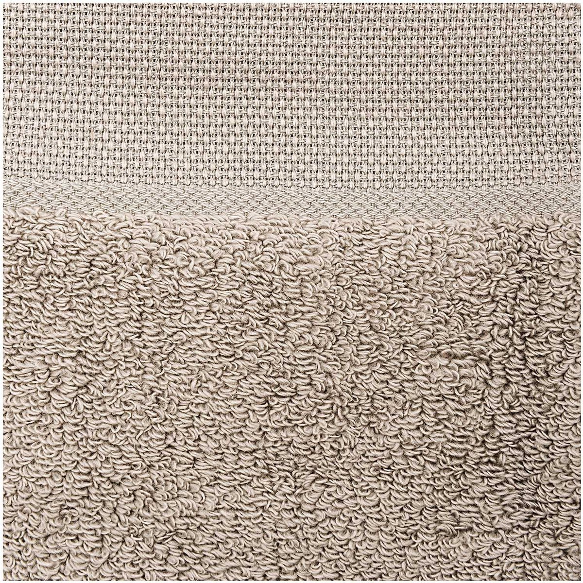 Gastendoek taupe met aida borduurrand om te borduren Rico design 740242.61