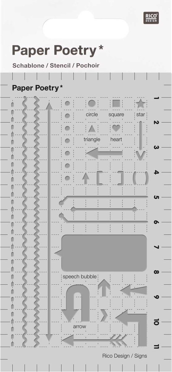 PAPER POETRY BULLET DIARY DAGBOEK SJABLOON PIJLEN 7x12CM