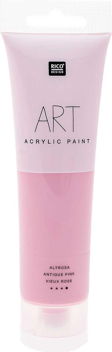 Rico Design ART Series - Antiek Roze - 100 ML - Eersteklas Acrylverf - Verf - Verf voor Kinderen en Volwassenen - Knutselen - Schilderen met Acrylverf - Hobby - DIY - Hobby en Creatief Volwassenen