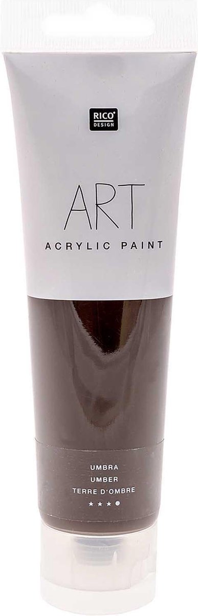 Rico Design ART Series - Donker Kastanjebruin - 100 ML - Eersteklas Acrylverf - Verf - Verf voor Kinderen en Volwassenen - Knutselen - Schilderen met Acrylverf - Hobby - DIY - Hobby en Creatief Volwassenen