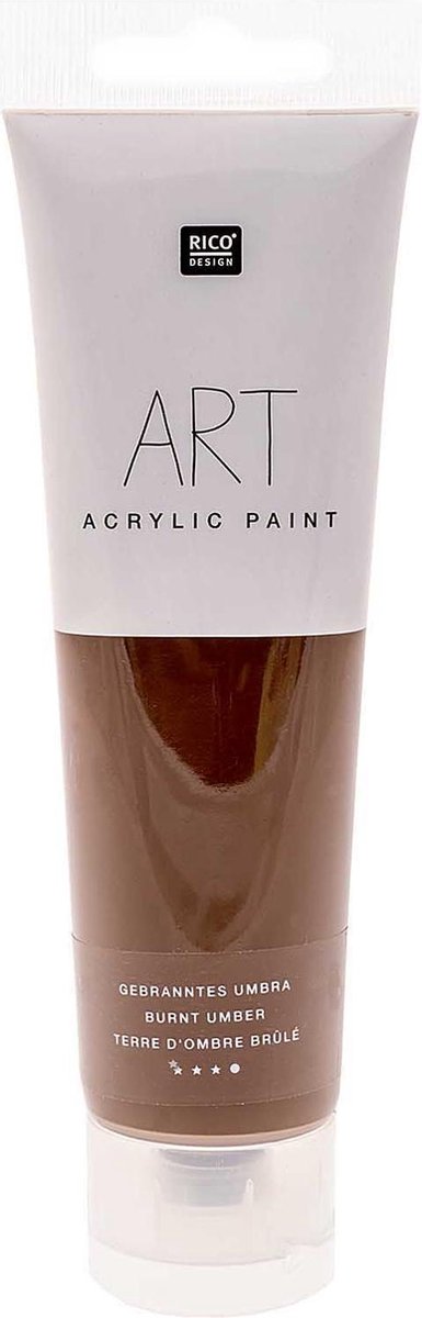 Rico Design ART Series - Kastanjebruin - 100 ML - Eersteklas Acrylverf - Verf - Verf voor Kinderen en Volwassenen - Knutselen - Schilderen met Acrylverf - Hobby - DIY - Hobby en Creatief Volwassenen