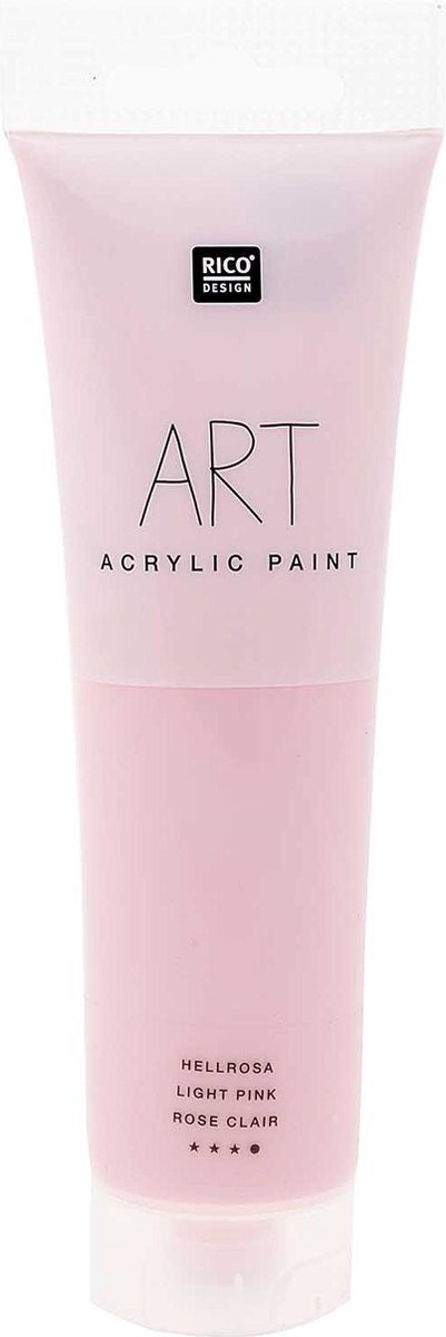 Rico Design ART Series - Licht Roze - 100 ML - Eersteklas Acrylverf - Verf - Verf voor Kinderen en Volwassenen - Knutselen - Schilderen met Acrylverf - Hobby - DIY - Hobby en Creatief Volwassenen