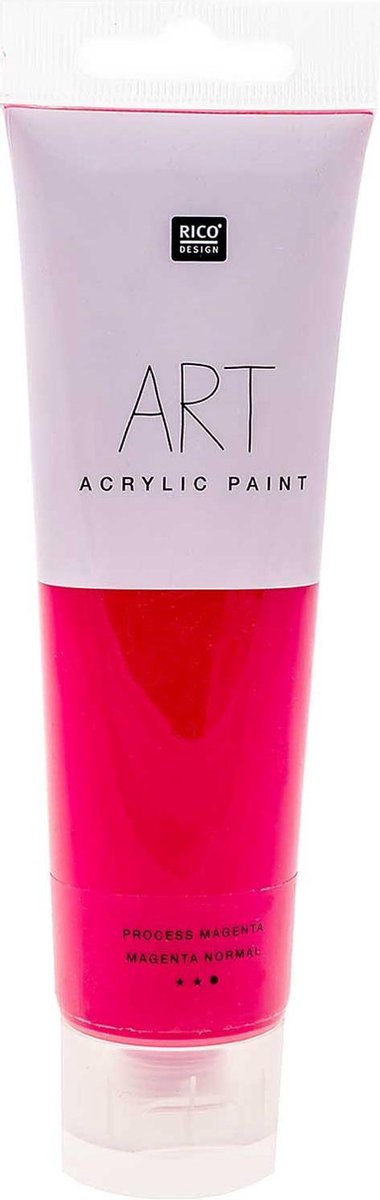 Rico Design ART Series - Magenta - 100 ML - Eersteklas Acrylverf - Verf - Verf voor Kinderen en Volwassenen - Knutselen - Schilderen met Acrylverf - Hobby - DIY - Hobby en Creatief Volwassenen