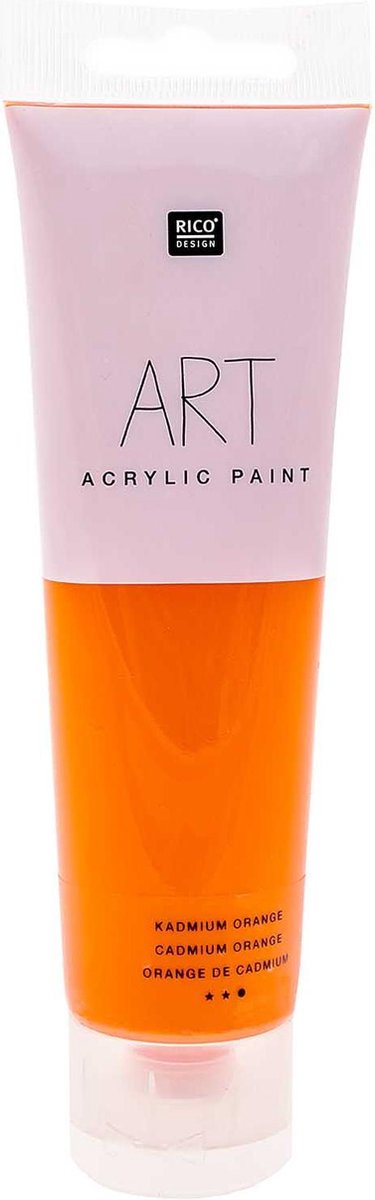 Rico Design ART Series - Oranje - 100 ML - Eersteklas Acrylverf - Verf - Verf voor Kinderen en Volwassenen - Knutselen - Schilderen met Acrylverf - Hobby - DIY - Hobby en Creatief Volwassenen