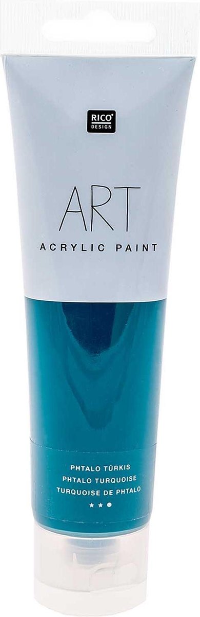 Rico Design ART Series - Phthalo Turquoise - 100 ML - Eersteklas Acrylverf - Verf - Verf voor Kinderen en Volwassenen - Knutselen - Schilderen met Acrylverf - Hobby - DIY - Hobby en Creatief Volwassenen