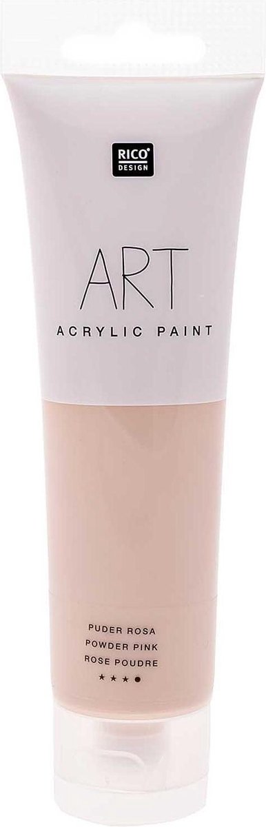 Rico Design ART Series - Poeder Roze - 100 ML - Eersteklas Acrylverf - Verf - Verf voor Kinderen en Volwassenen - Knutselen - Schilderen met Acrylverf - Hobby - DIY - Hobby en Creatief Volwassenen