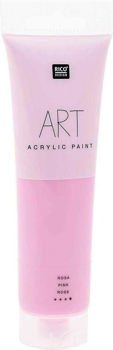 Rico Design ART Series - Roze - 100 ML - Eersteklas Acrylverf - Verf - Verf voor Kinderen en Volwassenen - Knutselen - Schilderen met Acrylverf - Hobby - DIY - Hobby en Creatief Volwassenen