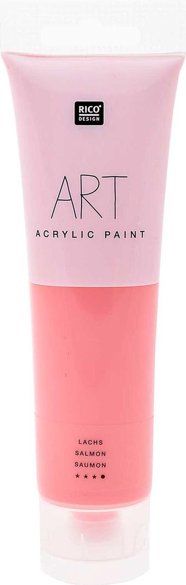 Rico Design ART Series - Zalm - 100 ML - Eersteklas Acrylverf - Verf - Verf voor Kinderen en Volwassenen - Knutselen - Schilderen met Acrylverf - Hobby - DIY - Hobby en Creatief Volwassenen