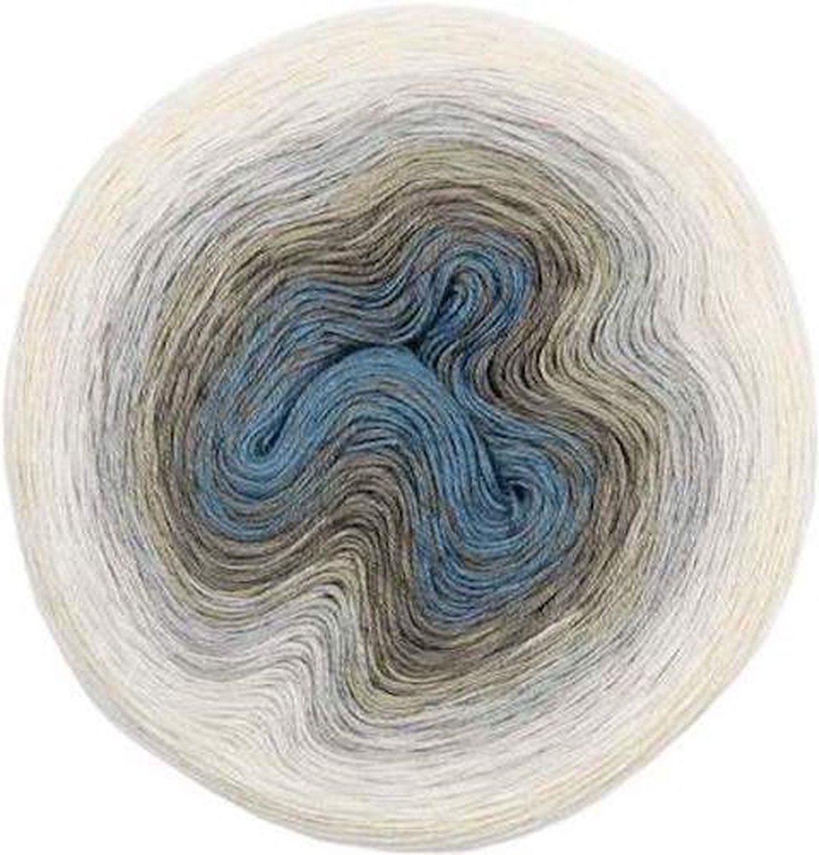 Rico Design Creative Cotton Dègradè Lucky 8 - cream grey (001) - verloopgaren acryl en katoen garen - 200 grams met 800 meter