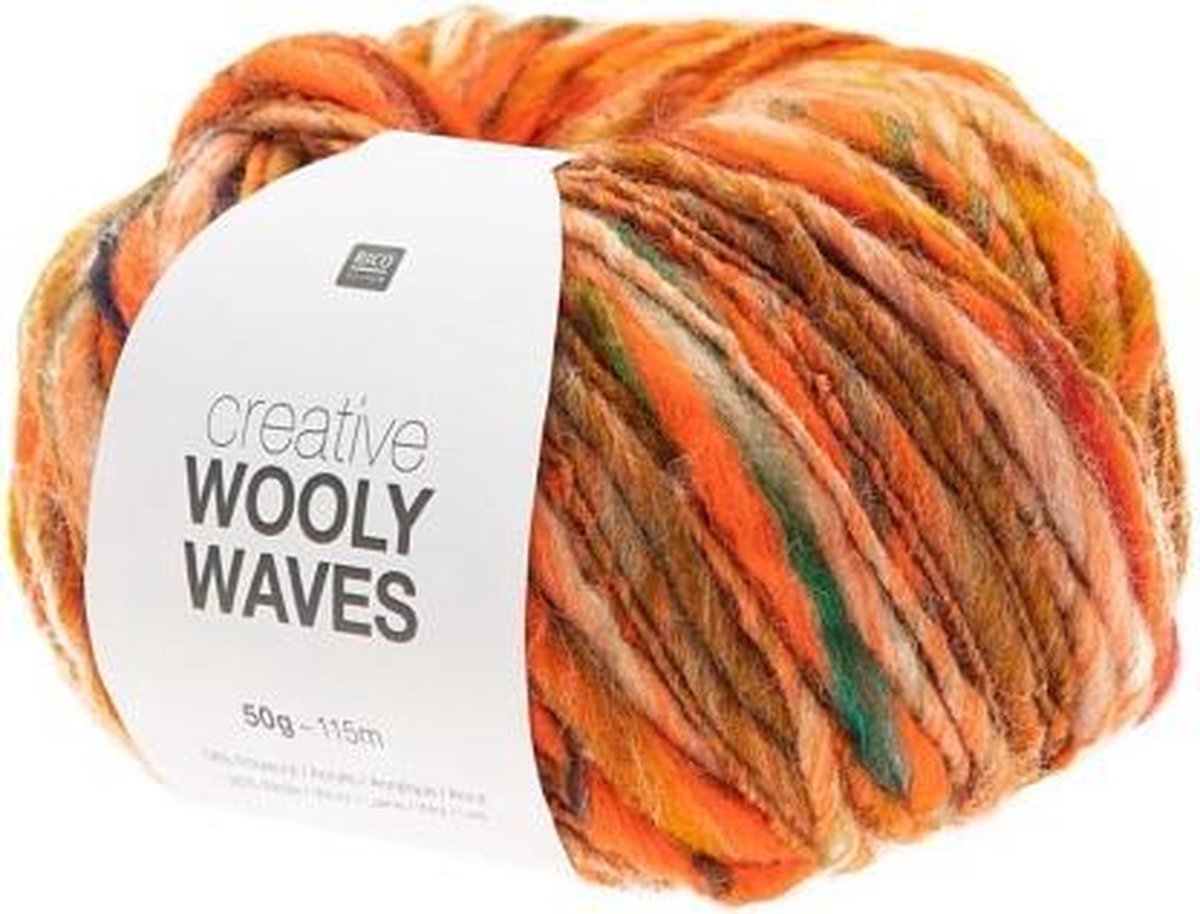 Rico Design Creative Wooly Waves 50 gram 002 Oranje