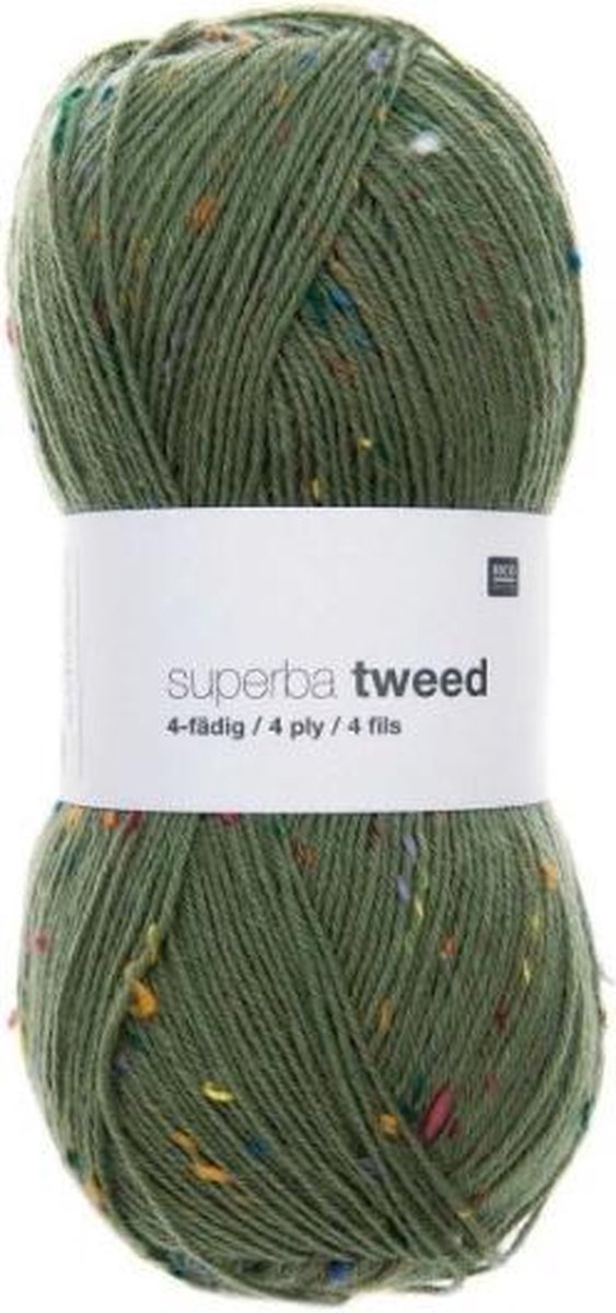 Rico Design Superbra Tweed 4 draads 100 gram nr 005 Groen