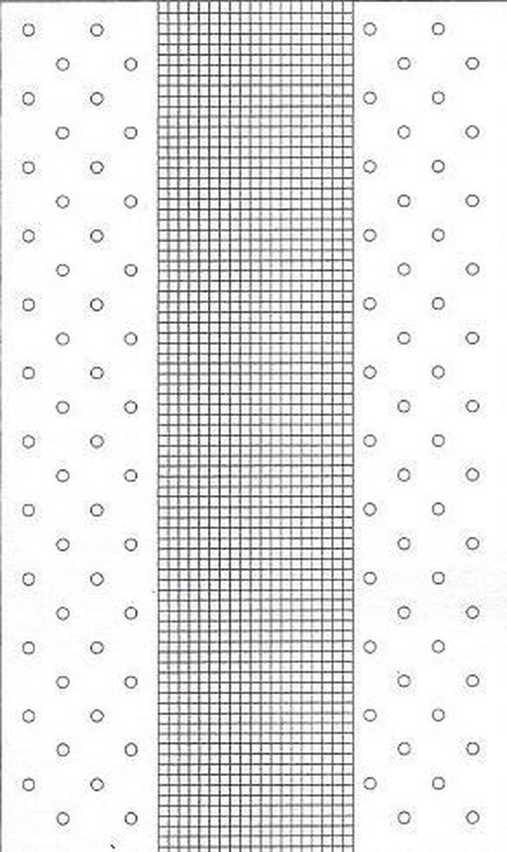 Rico Design tafelkleed zonder patroon 29x155cm blanc met rondjes met aida middenstuk NR 16248.70.18