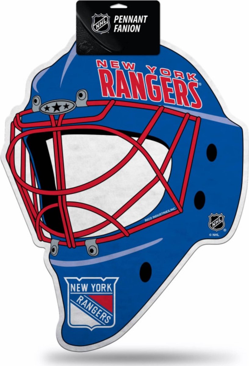 New York Rangers - Goalie vaantje - NHL Goalie - DCP Pennant - NHL - Vaantje - Ijshockey - Sportvaantje -   - Vlag - Pennant -  33 x 45 cm - RICO