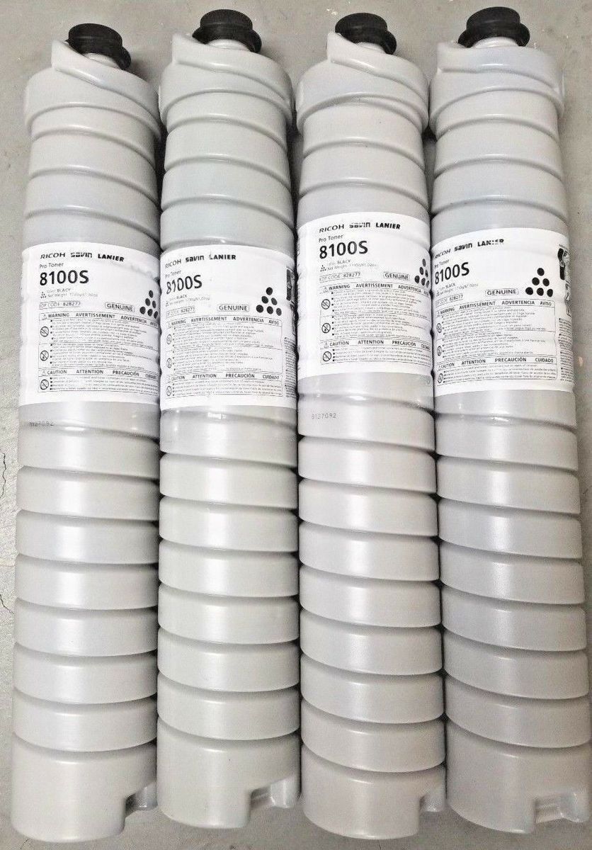 4 stuks  Ricoh Pro Toner8100S 8110S 8120S 828292 zwart