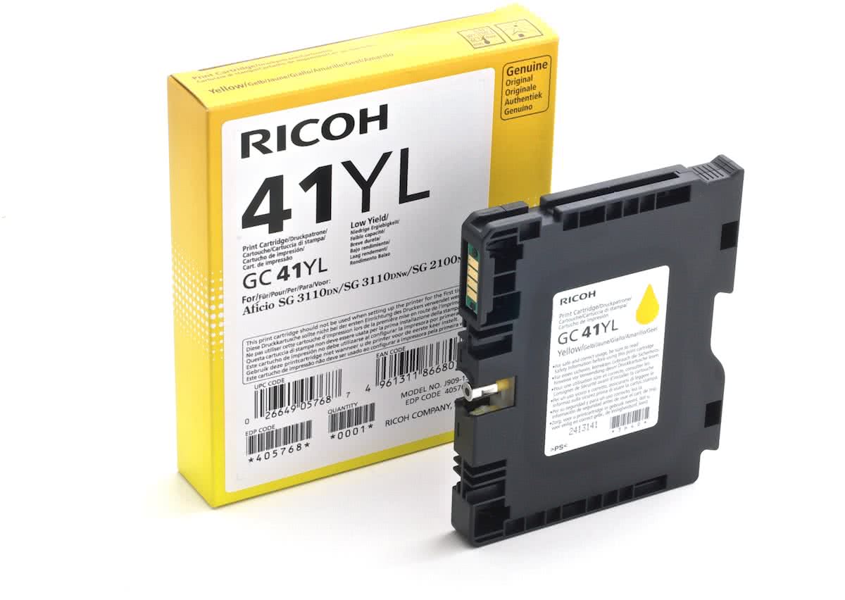 RICOH GC-41YL gel cartridge geel low capacity 400 pagina s 1-pack