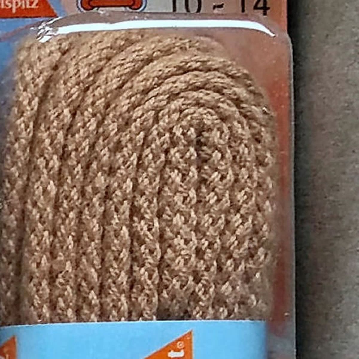 3 mm x 120cm Beige - Rond Cord 100% katoen veter