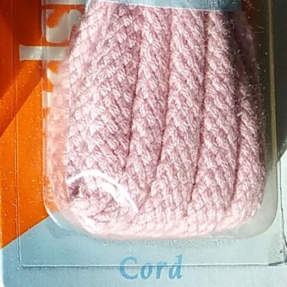 64_90_4404  3 mm x 90 cm Roze - Rond Cord 100% katoenen schoenveter 64_90_4404