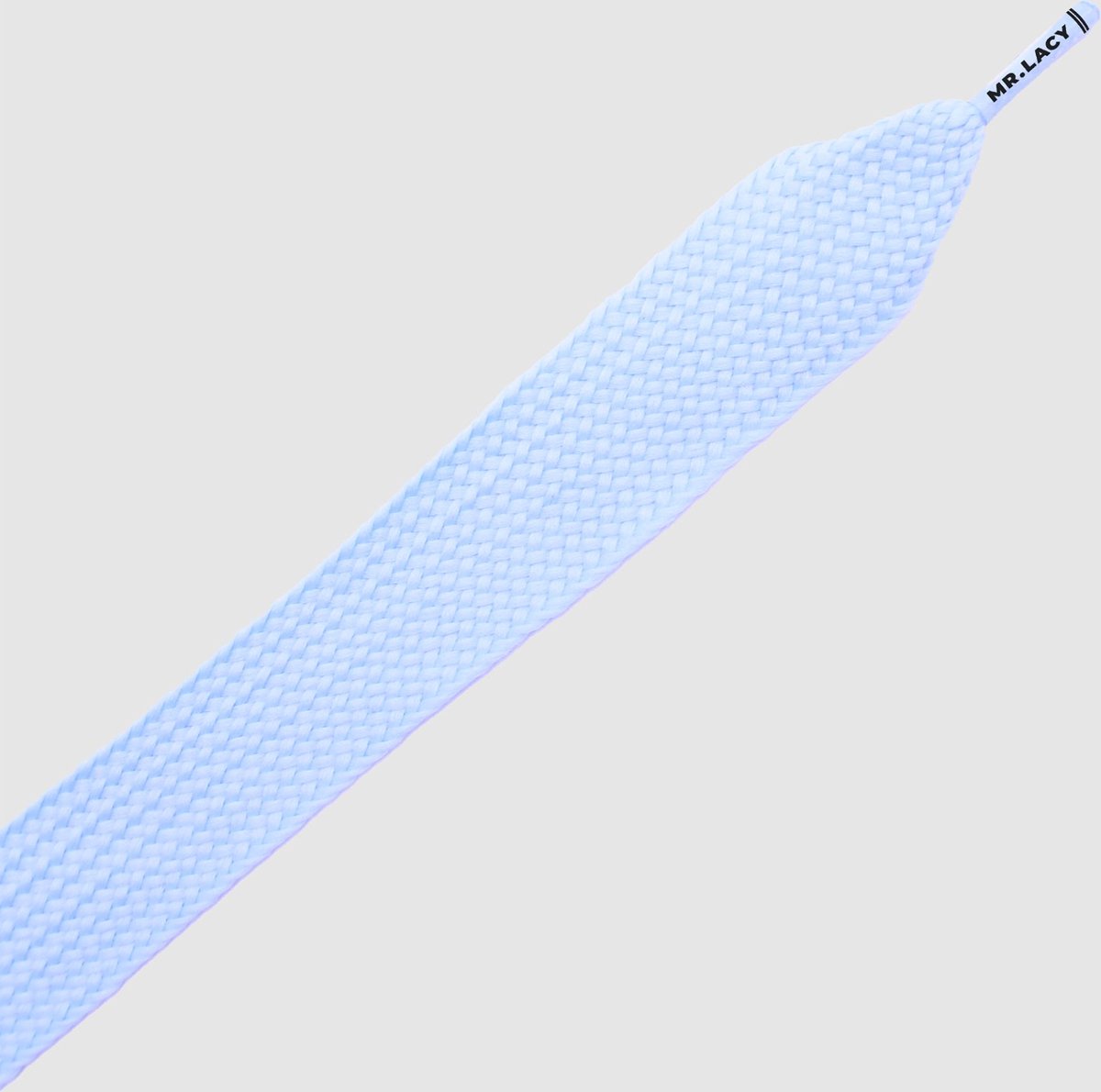 Mr. Lacy Fatties Pastel Baby Blue 130cm lang 25mm breed