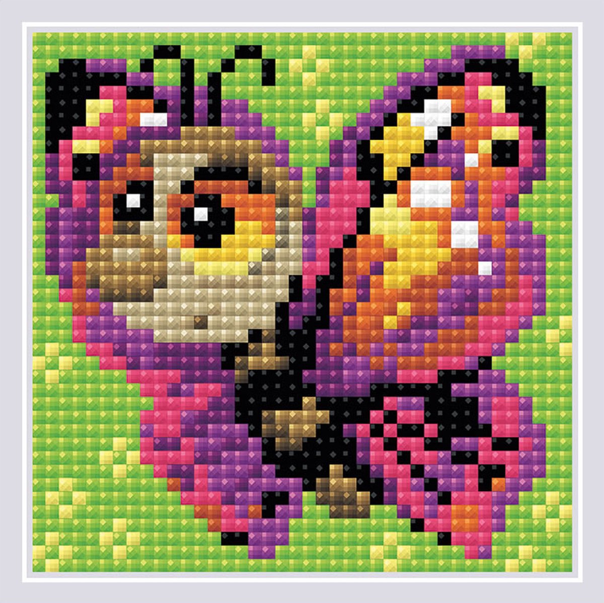 Riolis - diamond painting - Butterfly - 10x10cm - vierkanten steentjes