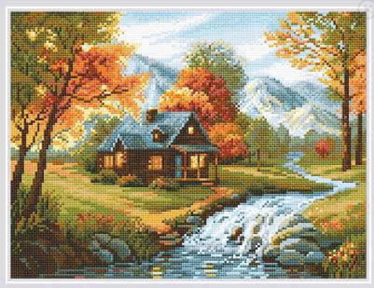 Riolis Diamond Painting Autumn View 40 x 30 cm