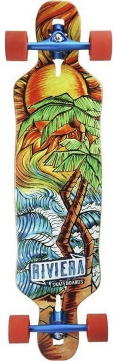 Riviera Twisted Palms 40 Dropthrough Longboard