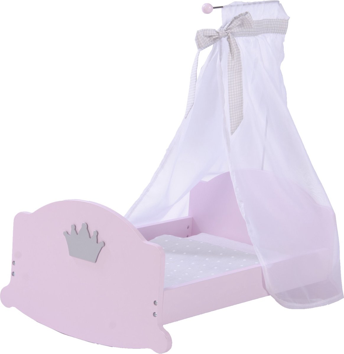 Roba Poppenwieg Princess Sophie Junior 58 Cm Hout Roze/wit