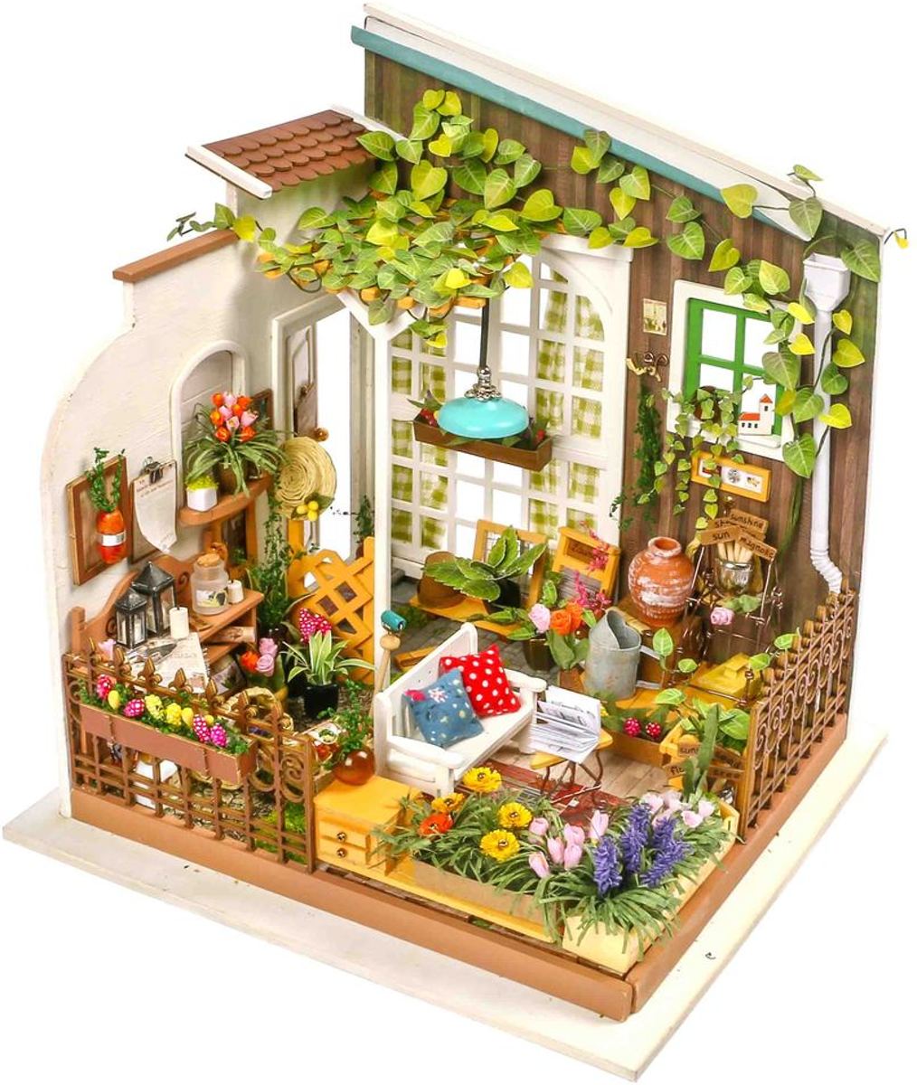 Robotime - DIY Dollhouse Kit-Millers Garden - Houten Bouwpakket