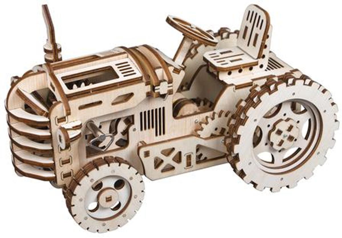 Robotime - DIY Mechanical Gears-TRACTOR - Houten Bouwpakket