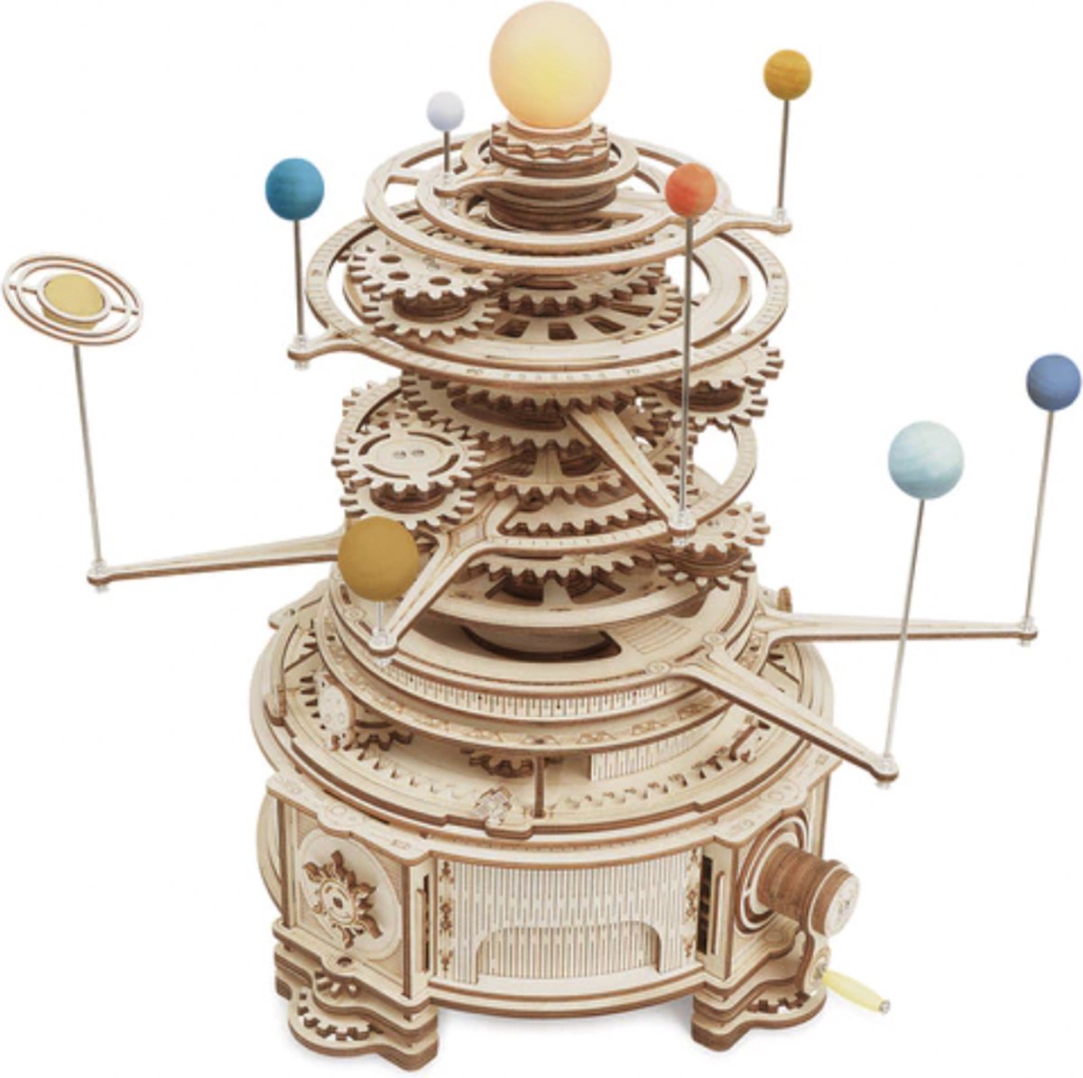 Robotime - Mechanical Orrery - Houten modelbouwpakket - Modelbouw - DIY - 3D Puzzel - Tieners - Volwassenen - 33 x 32 x 35 cm