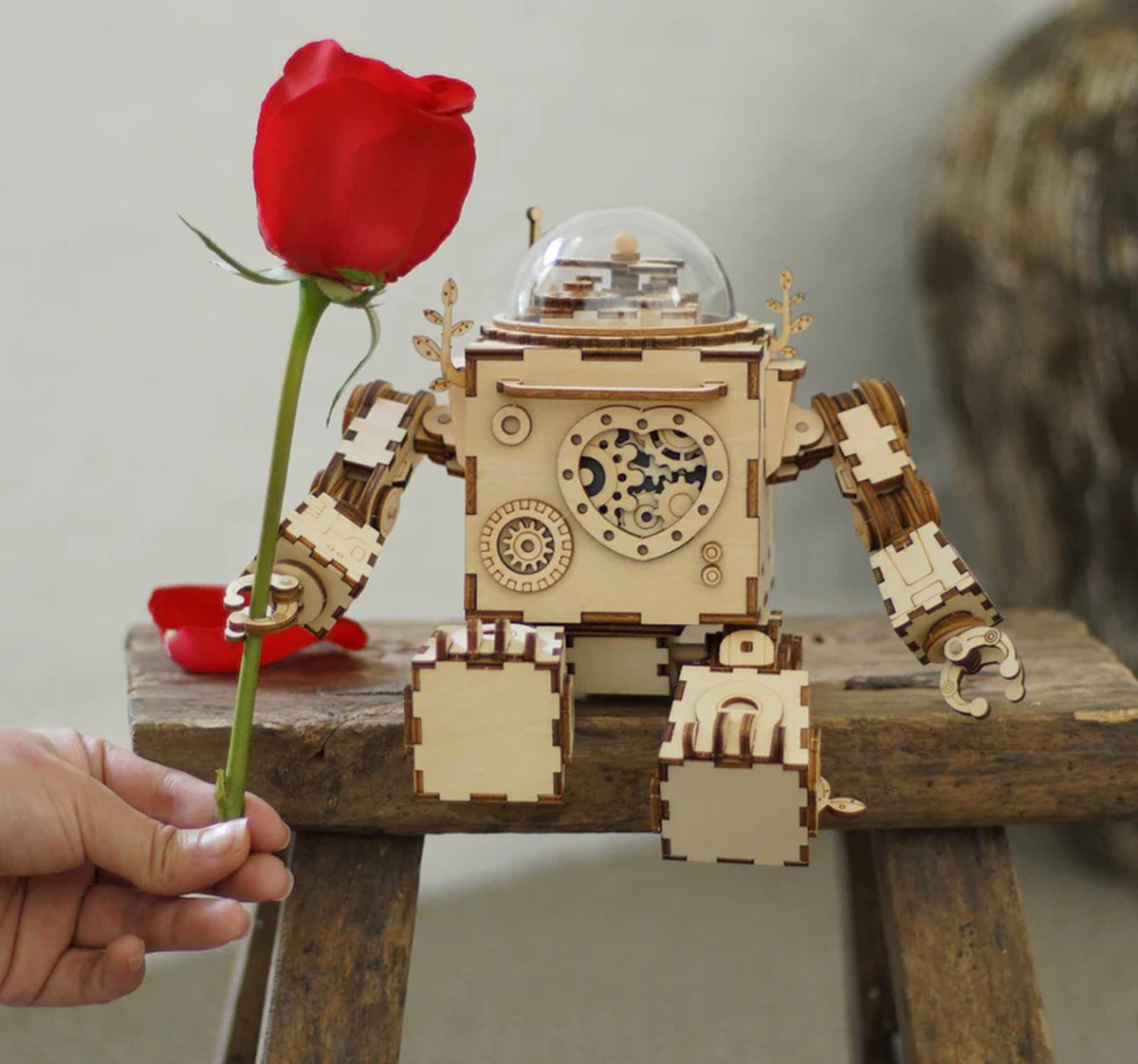 Robotime - Orpheus - Muziek doos - Houten Muziekbox - Houten modelbouw - Modelbouw - DIY - Hout 3D puzzel - Houten 3D puzzel voor volwassenen - Vrije tijd - Educatief - Ontspanning - Tot rust komen - Houten puzzel