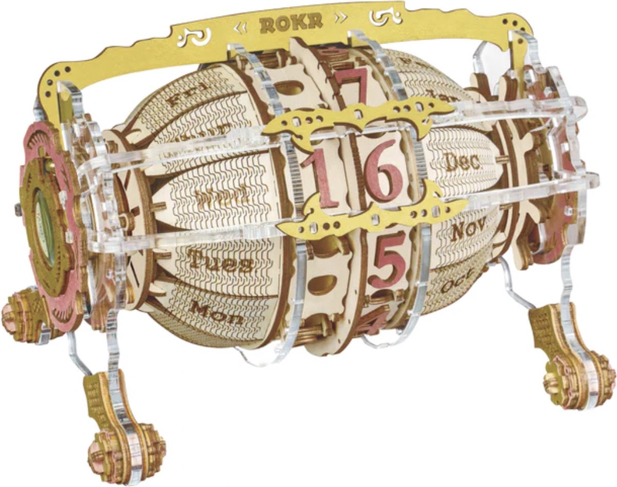 Robotime - Tijd Machine Kalender - Houten modelbouw - Modelbouw - DIY - Hout 3D puzzel - Tieners - Volwassenen - 250 stukjes