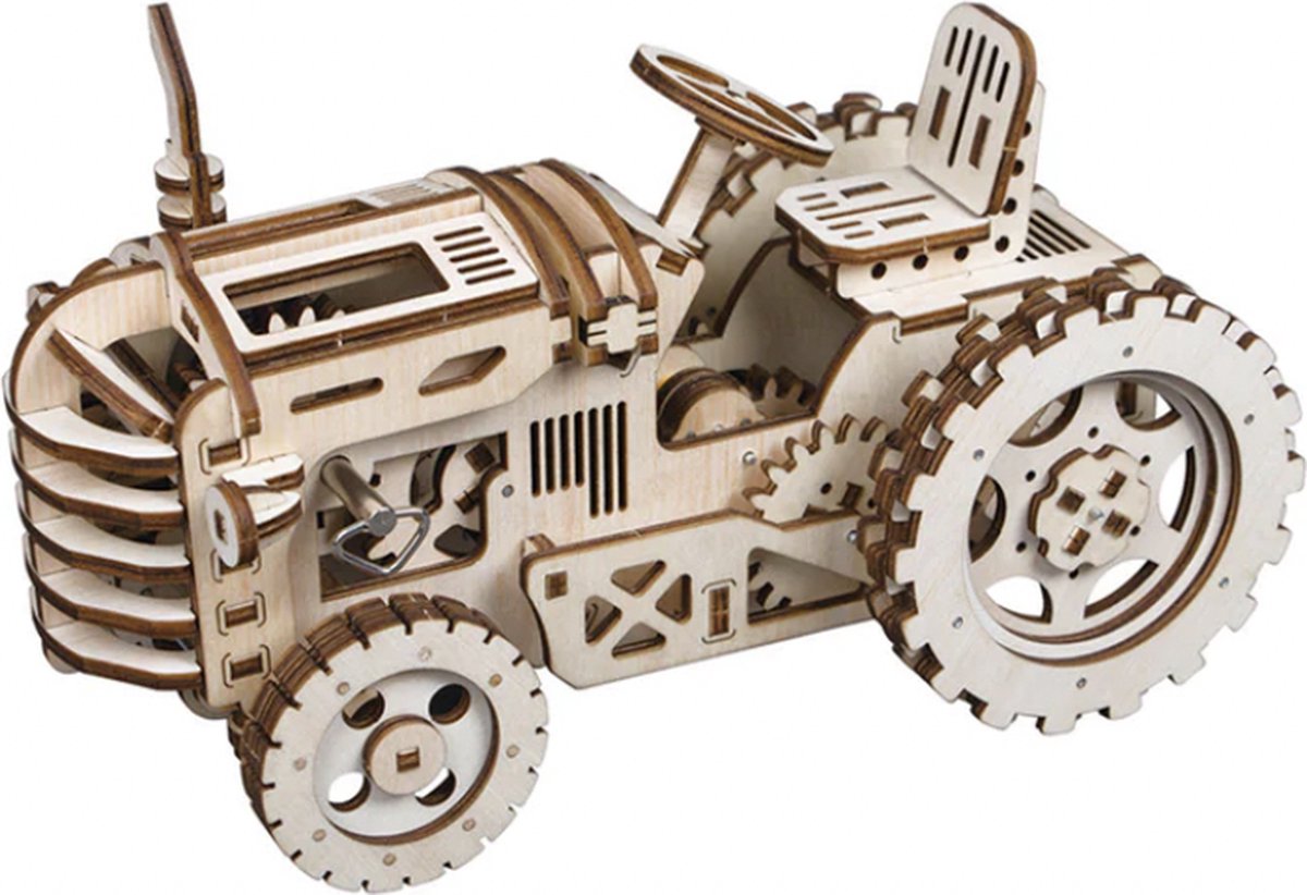 Robotime - Tractor - Houten modelbouw - Modelbouw - DIY - Hout 3D puzzel - Tieners - Volwassenen