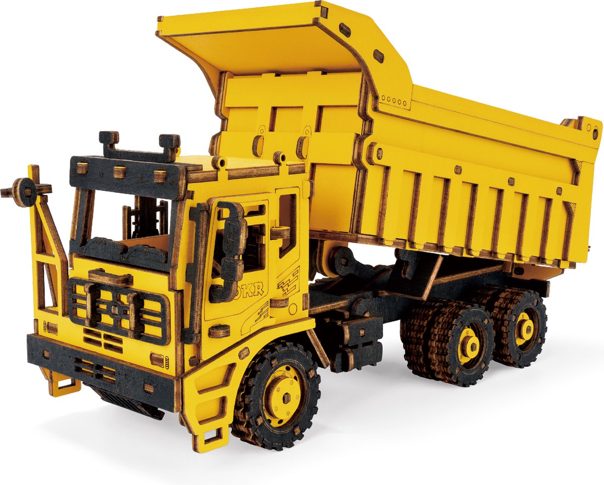 Robotime Dump Truck TG603K - 3D puzzel - Houten bouwpakket - Knutselen - Miniatuur