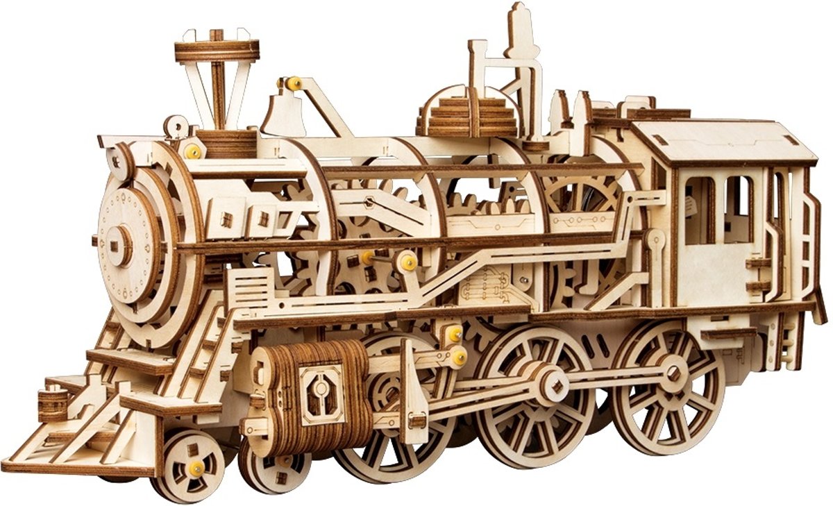 Robotime Locomotief LK701 - Houten Modelbouw