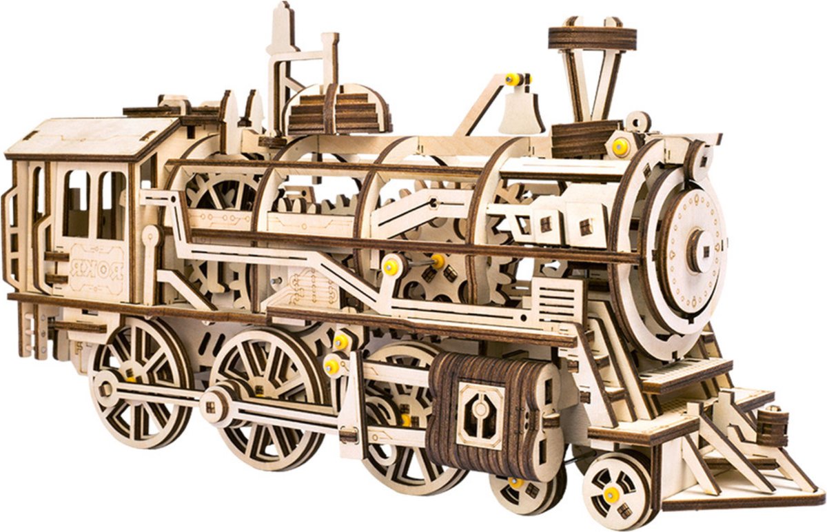 Robotime Locomotief Modelbouw Bouwpakket Hout 3D Puzzel Tieners Volwassenen