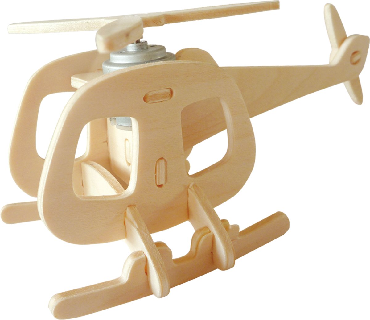 Robotime P240 houten helicopter met zonnecel