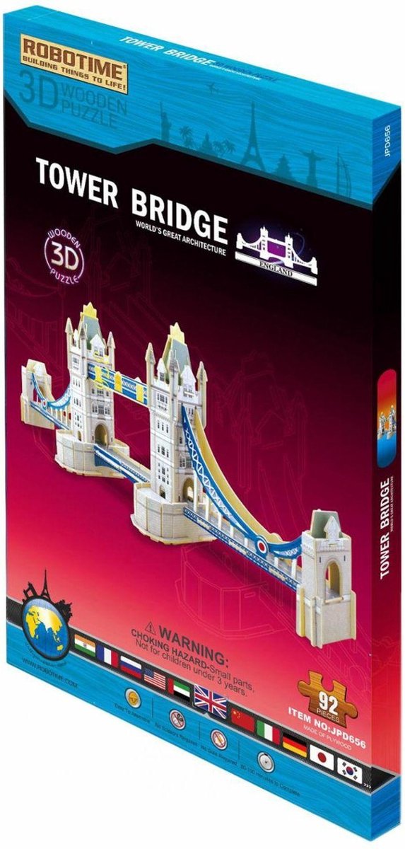 Robotime Tower Bridge houten 3D puzzel