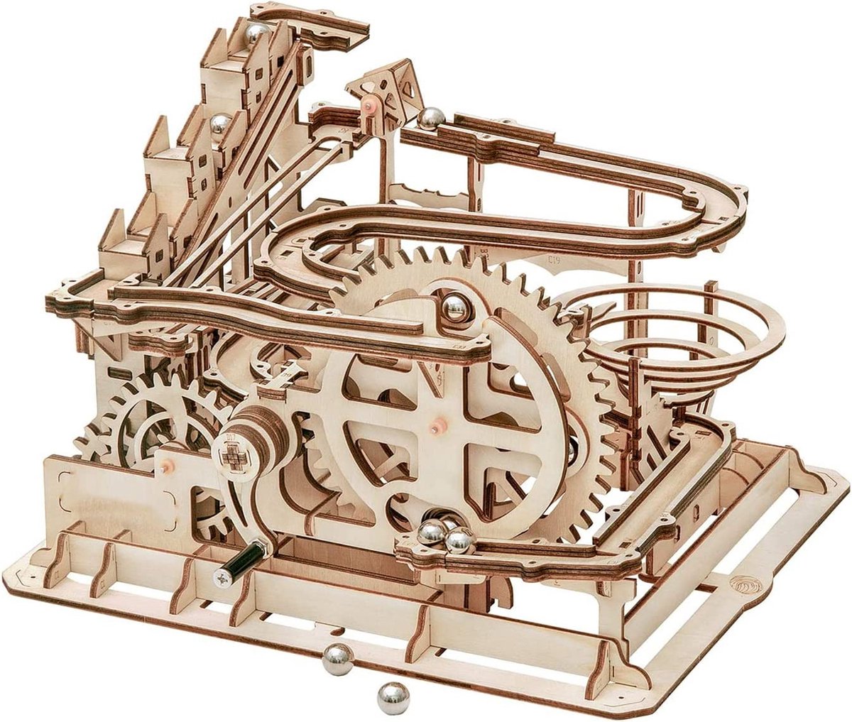 Robotime kbaan 3D puzzel hout modelbouwpakket volwassenen mechanische kogelbaan houten puzzel knutselset voor kinderen vanaf 14 jaar