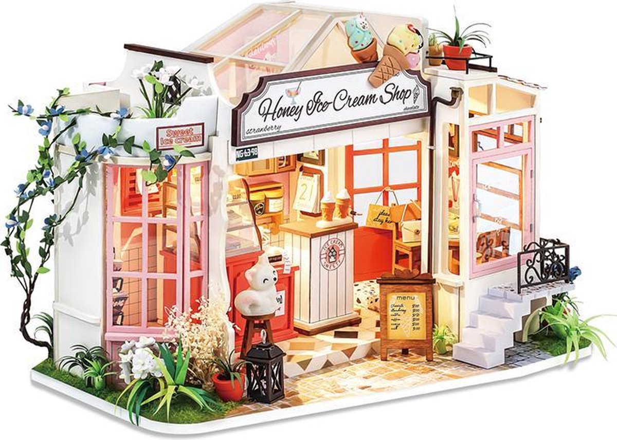 Rolife Honey Ice Cream Shop met verlichting DG148