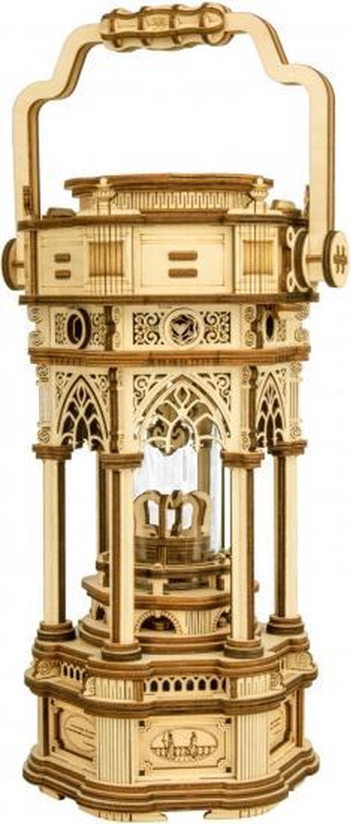 bouwpakket 3D Victorian Lantern 14 x 11,5 cm hout bruin