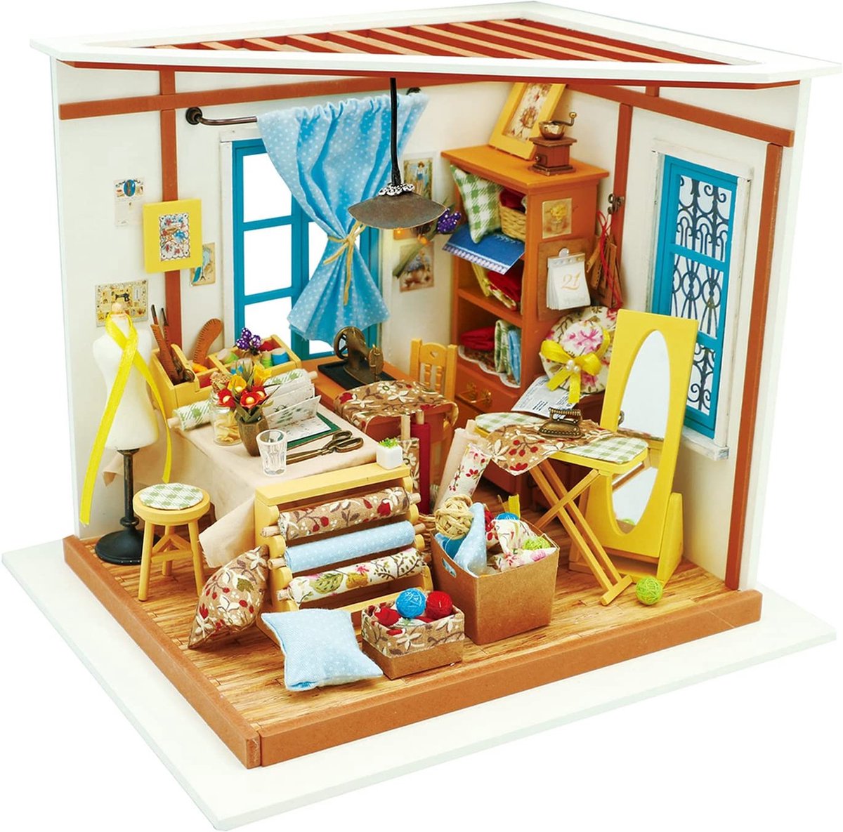 miniatuur 3d broeikas knutselsets Poppenhuis met meubels en accessoires Educatief speelgoed voor meisjes (Kleermaker House)