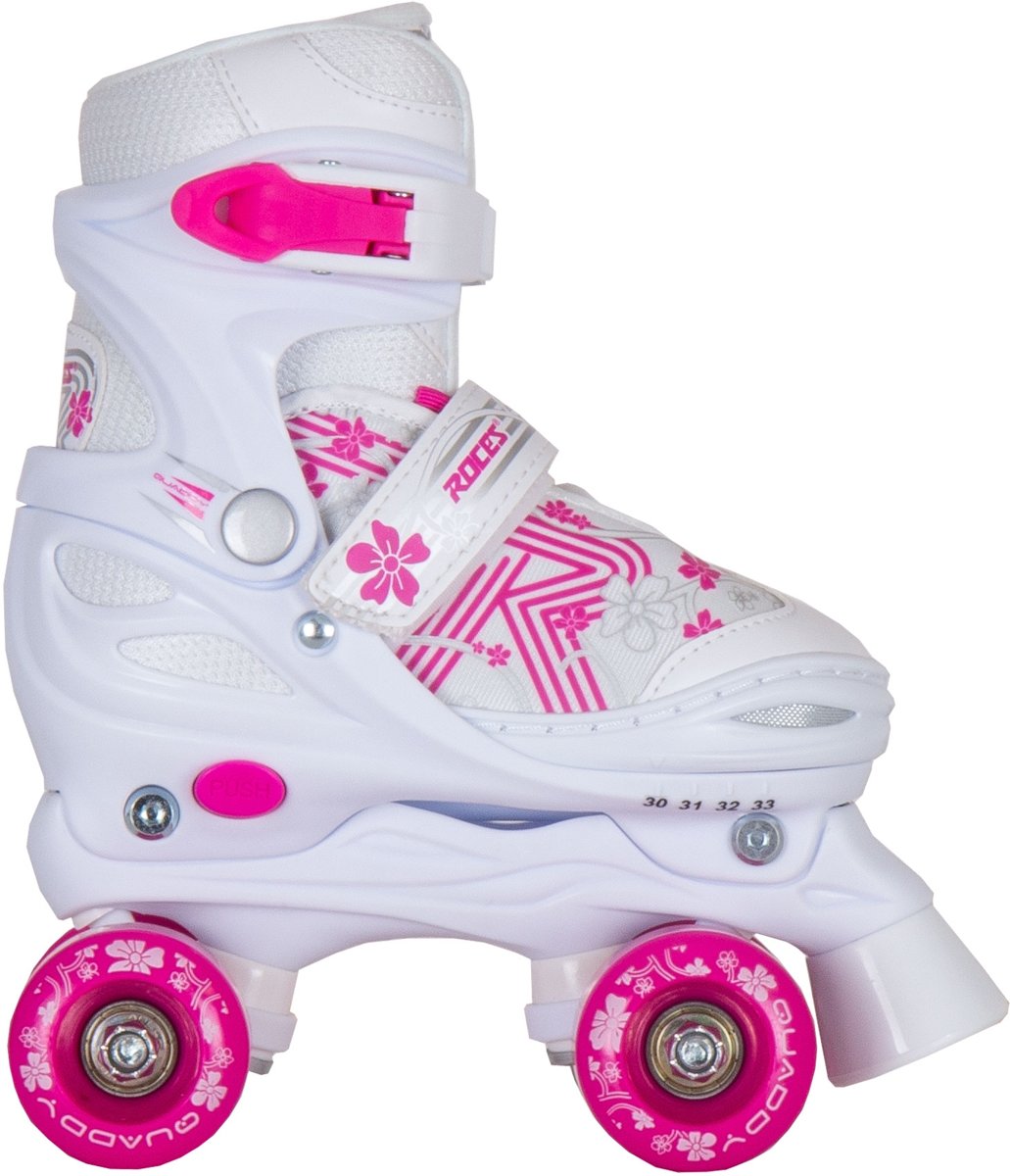 Roces Rolschaatsen - Maat 34-37Kinderen - wit/roze/zilver