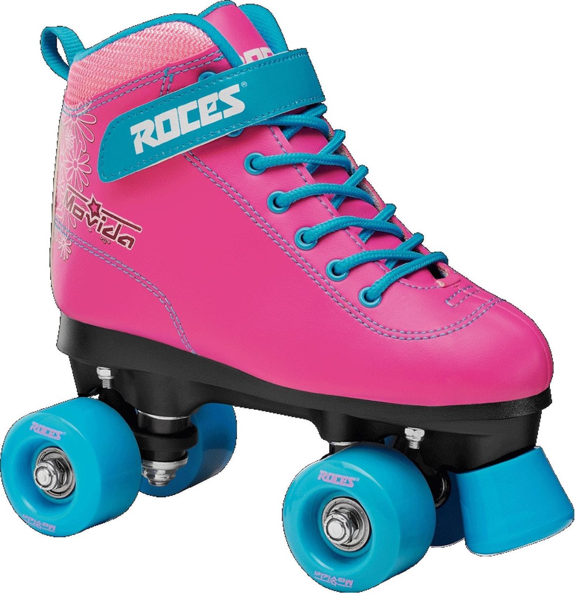 Roces Rolschaatsen - Maat 37Kinderen en volwassenen - roze - blauw - wit