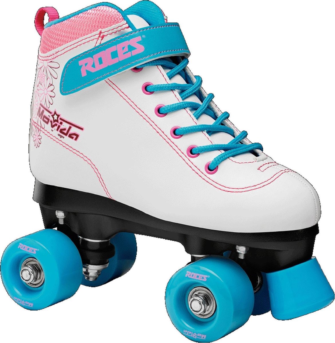 Roces Rolschaatsen - Maat 37Kinderen en volwassenen - wit - roze - blauw