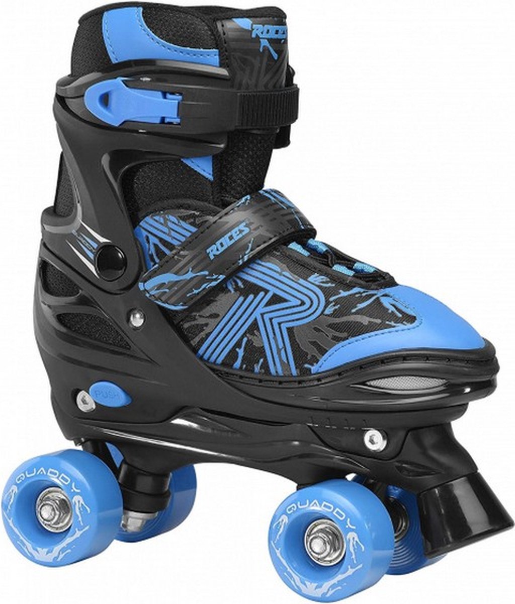 rolschaatsen Quaddy 3.0 jongens zwart/blauw maat 34-37